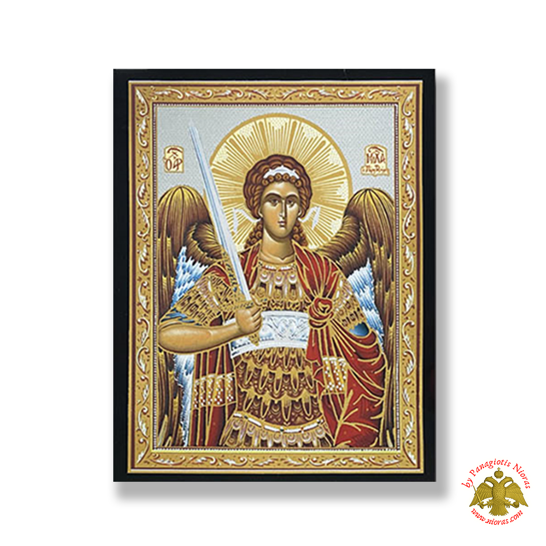 Orthodox Arch.Michael Silver Printed Wooden Icon